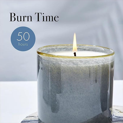 LAFCO New York Classic Candle, Sea & Dune - Pack of 2, 6.5 oz - 50-Hour Burn Time - Reusable, Hand Blown Glass Vessel - Made in The USA