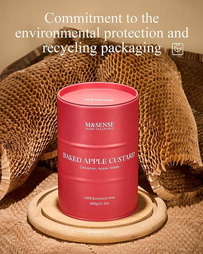 M&SENSE Baked Apple Scented Candles Large, Natural Soy Candles 21.2oz 120 Hour Slow Burning,Aromatherapy Candle for Stress Relief Meditation Relaxing