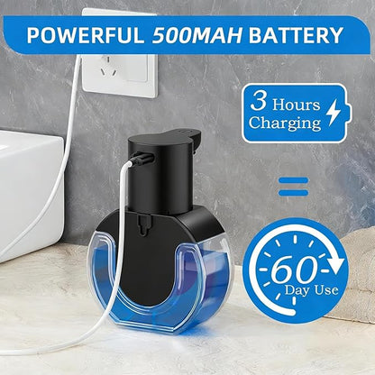 2Pack Automatic Soap Dispenser Touchless, Rechargeable Foaming Soap Dispenser
