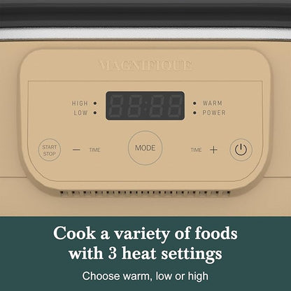 6 Quart Programmable Slow Cooker Removable Healthy Nonstick Pot