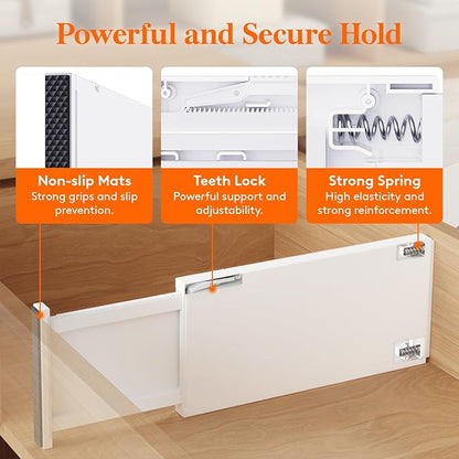 Lifewit 5 Pack 6" High Drawer Dividers 34-56cm/13.5-22" Adjustable Drawer