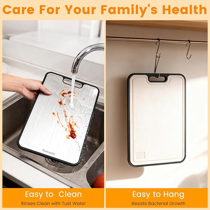 Titanium Cutting Board for Kitchen, Double Sided Cutting Board, Pure Titanium