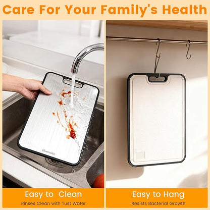 Titanium Cutting Board for Kitchen, Double Sided Cutting Board, Pure Titanium