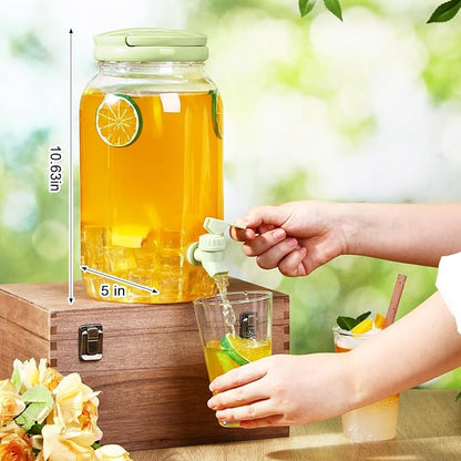 Havawish 2 Pcs 1 Gallon Plastic Beverage Dispenser