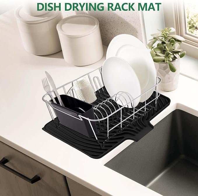 GUUKIN Silicone Dish Drying Mat, 17.7" x 11.8 " Drying Matt Kitchen Counter