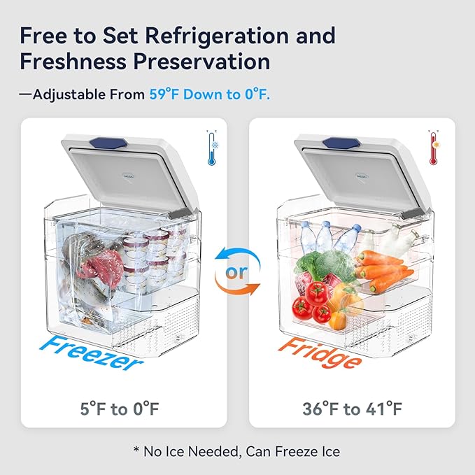 12 Volt Refrigerator Car Fridge Portable 12V 40 Quart Freezer Compressor Cooler
