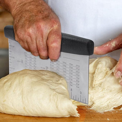 HULISEN Large Bench Scraper for Baking, 10 inch Dough Pastry Scraper