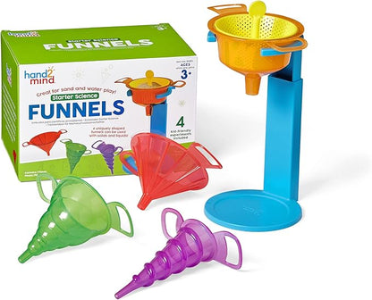 hand2mind Starter Science Funnels, Science Lab Equipment, Sand Sifter, Water