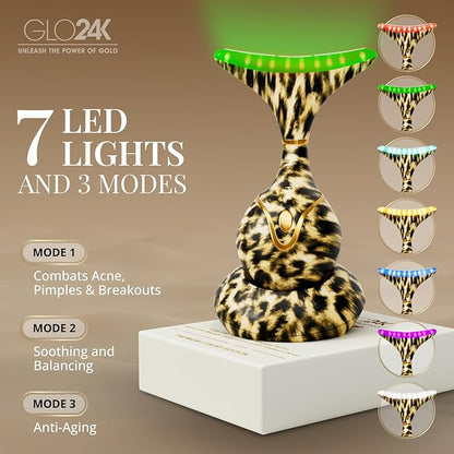 GLO24K Red Light for Face and Neck Beauty Device – Triple LED Action &