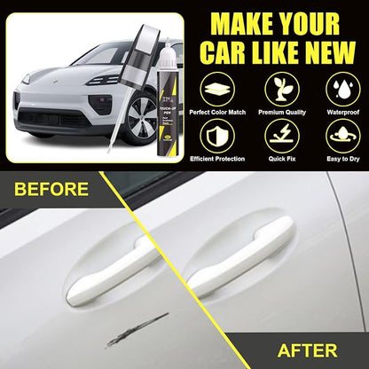 XNA Black(741/A1) for Porsche Touch Up Paint, Car Scratch Remover for Nicks and Chips Repair, 2-In-1 Quick & Easy Fix Car Scratch Repair Kit with Exact Color-Matched