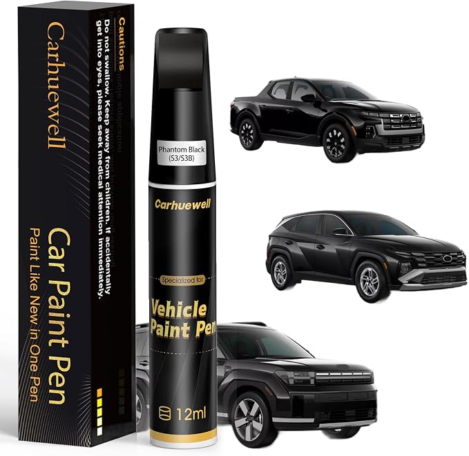 (S3/S3B) Phantom Black Touch Up Paint Compatible with Hyundai, Exact Match Car Paint Pen Automotive Scratch Repair Remover Kit Quick & Easy Solution for Vehicle Chips and Nicks
