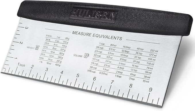 HULISEN Large Bench Scraper for Baking, 10 inch Dough Pastry Scraper