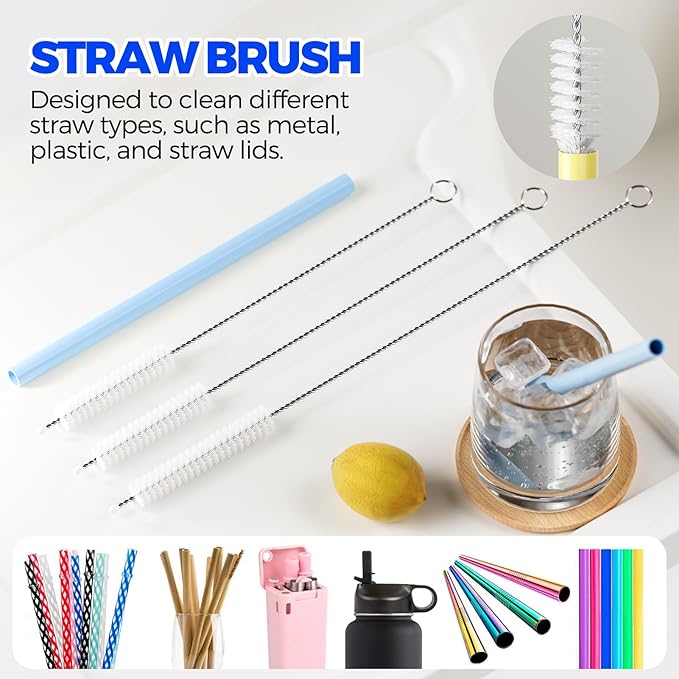 6 Pack Holikme 4 in 1 Cup Lid Cleaning Brush Set