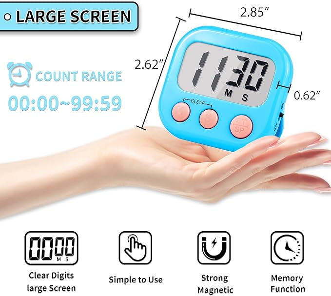 Timer for Kids Teachers Supplies Digital Kitchen Timers for Cooking Large