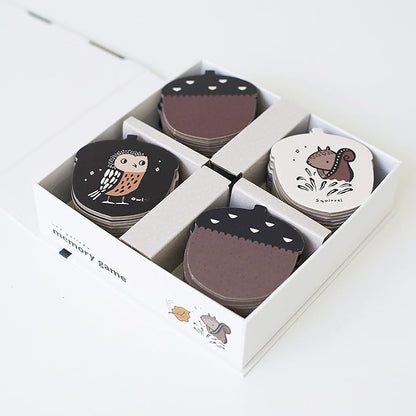Wee Gallery Memory Game - Woodland Animals and Plants - Brain Building Matching Activity - Animal Recognition, Motor Skills, Creative Play, and Problem Solving for Children