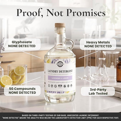 Rustic Strength Lavender and Lemon Dish Soap, Gallon Plastic | Concentrated Formula, For Dishes and Cookware,Helps Lift Grease and Food Residue