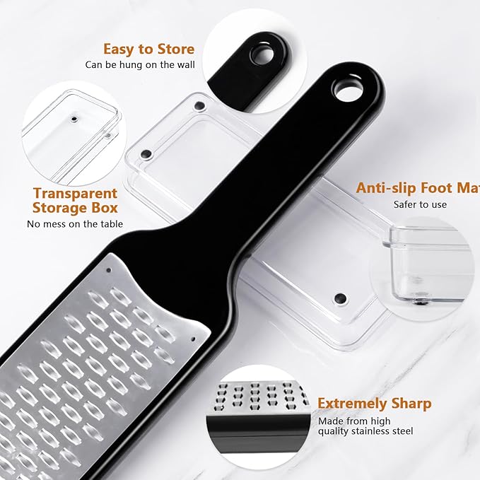 LHS Cheese Grater Ribbon Blade for Hard Cheese, Apple, Carrot, Zucchini and Chocolate, Stainless Steel Kitchen Tool Grater