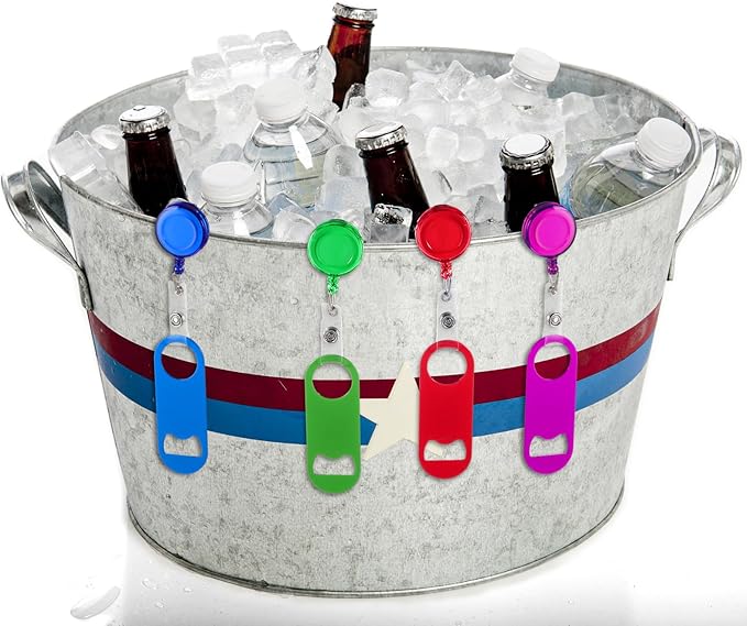 Honoson 8 Pieces Retractable Bottle Opener Bartender Flat Beer Opener