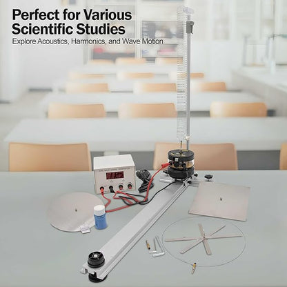 WVGEN-DLX: Mechanical Wave Kit – Explore Waves, Sound, Vibrations & Interference – Includes Sine Wave Generator, Driver, Chladni Plates & More – STEM Physics Classroom Learning Tool