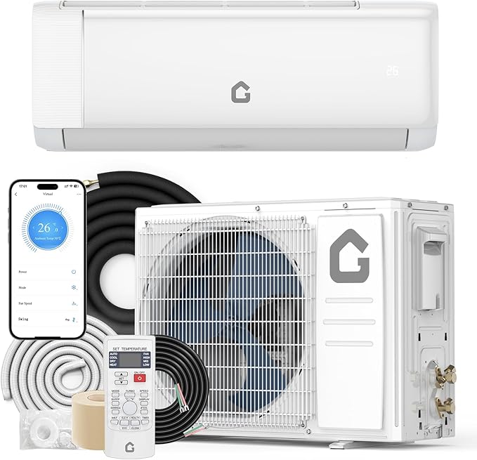 12000BTU Mini Split Air Conditioner& Heater, 21 SEER2 230V Wall-Mounted