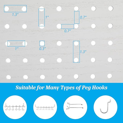 Bonnlo 4 Panel Pegboard Freestanding, 5 FT Portable Display Board Organizer