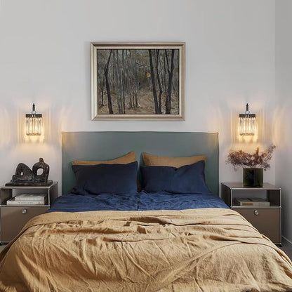 BBLLWJ Modern Wall Sconces Set of Two Black Wall Sconces Indoor Wall Lamp