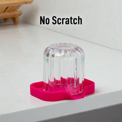 Zulay Kitchen Small Silicone Sponge Holder – Space-Saving Sink Organizer Tray