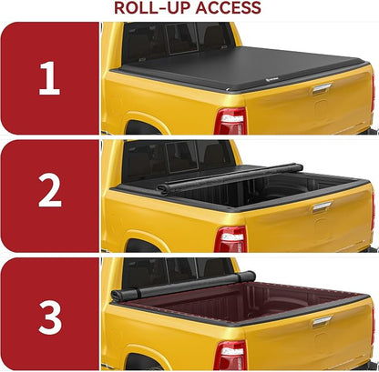 YITAMOTOR Soft Roll Up Truck Bed Tonneau Cover Fit for 2017-2026 Ford F-250 F-350 F-450 F250 F350 F450 Super Duty 8 ft Bed