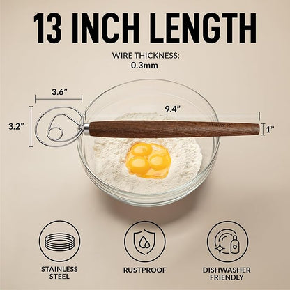 Zulay Kitchen 13 Inch Danish Dough Whisk