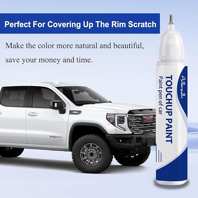 Summit White(GAZ/WA8624) Touch Up Paint for GMC-Exact Match–Chips and Nicks Car Paint Scratch Repair Kit Automotive Paint Pen for Sierra 1500/2500 HD/Acadia/Canyon/Savana/Terrain