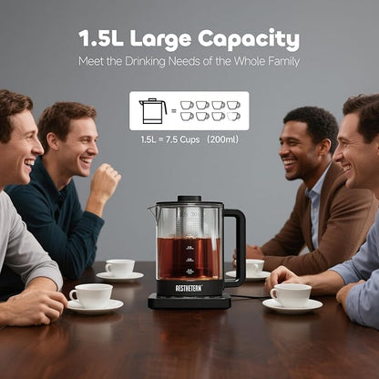 Electric Tea Kettle with Infuser Temperature Control and Automatic Shut Off 24