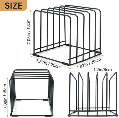 2-Pack 5-Tier Cutting Board Holder, Kitchen Cabinet Organizer Holder,