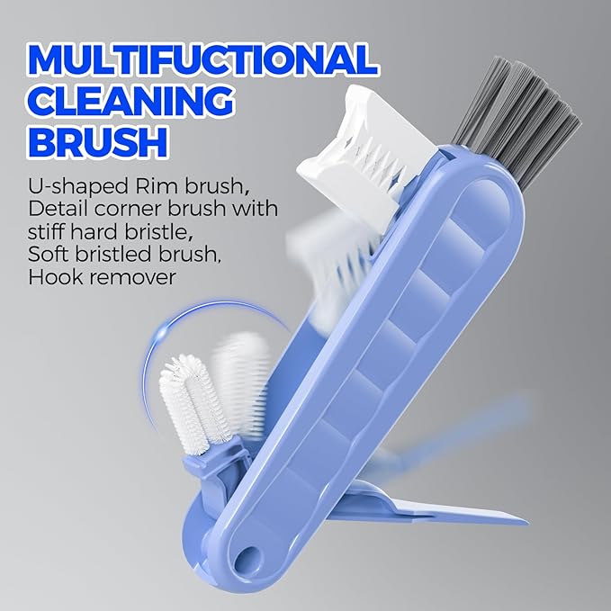 6 Pack Holikme 4 in 1 Cup Lid Cleaning Brush Set