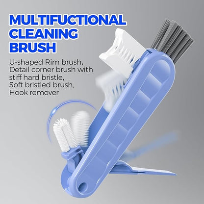 6 Pack Holikme 4 in 1 Cup Lid Cleaning Brush Set