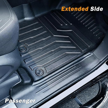 KUST Floor Mats for 2012-2016 Ford F250 F350 F450 Super Duty Crew Cab, TPE Rubber All Weather Floor Liners for F250 Accessories Car Mats Front Rear 2 Rows Set High Edge