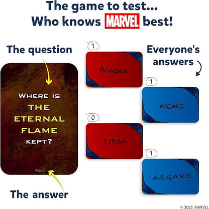 Skillmatics Card Game - Who Knows Marvel Best, Family Party Game for Boys, Girls, Teens, Adults Who Love Avengers, Spiderman, Iron Man, Hulk, Fun for Game Night, Gifts for Ages 8, 9, 10 and Up