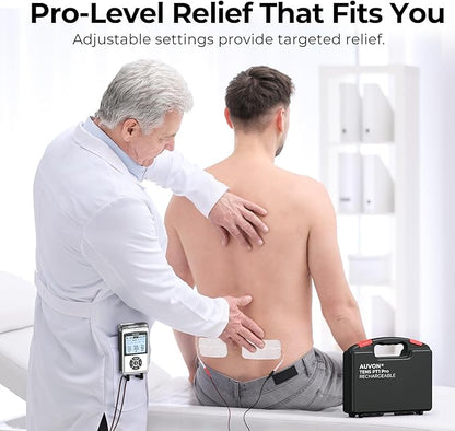 AUVON Rechargeable Digital TENS Unit Muscle Stimulator