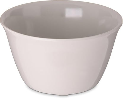 Carlisle FoodService Products Dallas Ware Reusable Plastic Bowl Bouillon Cup Bowl for Home and Restaurant, Melamine, 8 Ounces, Bone, (Pack of 24)