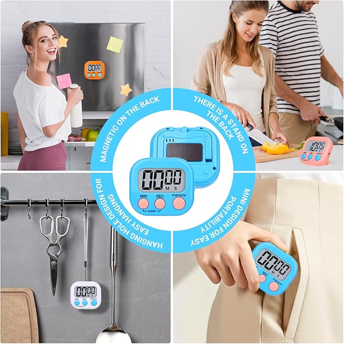 Mwellewm 6 Packs Digital Timers