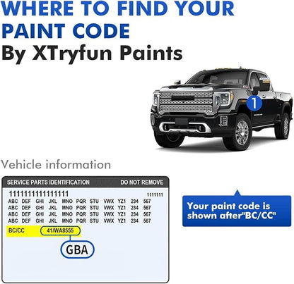 Sterling Metallic GXD/WA130H Touch Up Paint Compatible with GMC, DIY Car Paint Scratch Repair, Automotive Paints, Quick & Easy Fix Scratch Repair for Sierra/Terrain/Yukon/Acadia/Canyon