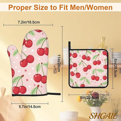 Oven Mitts and Hot Pads Set