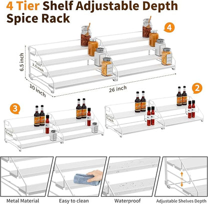 BOIVSHI Spice Organization for Cabinet, Spice Rack Organizer, Spice Rack