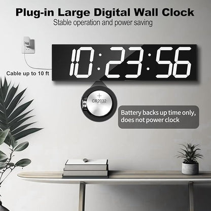 CHKOSDA Digital Wall Clock, Oversize Led Digital Clock
