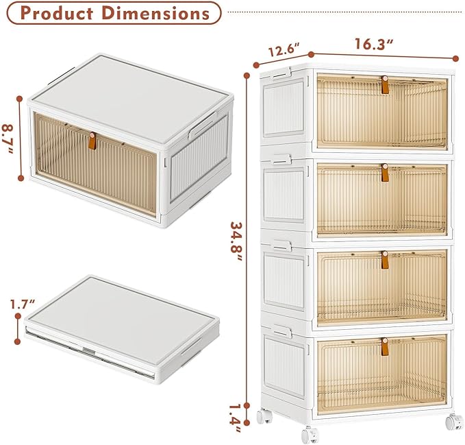 CTSNSLH 4 Tier Plastic Storage Bins