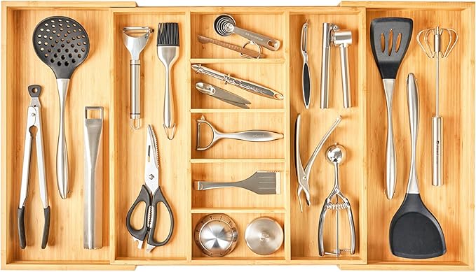Umilife Extra Large Expandable Kitchen Drawer Organizer