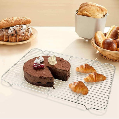 TeamFar Baking Sheet with Cooling Rack, Stainless Steel Half Size Cookie Sheet