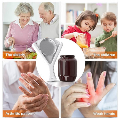 Jar Opener for Weak Hands, Dual Usage | Easy Grip Jar Opener & Under Cabinet
