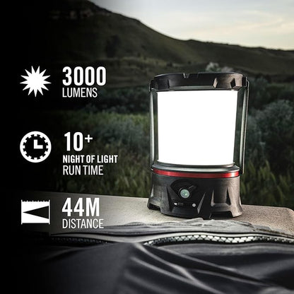 COAST EAL55R Dual Color LED Emergency Light, 3000 Lumen, 10+ Nights of Light, Variable Light Control, Durable for Outdoor & Survival, Black