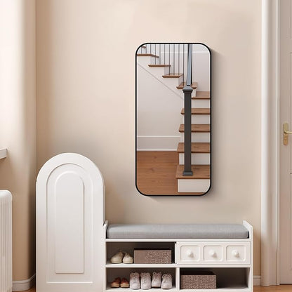 FORBATH Bathroom Mirror 20" x 40", Rectangle Black Bathroom Mirror