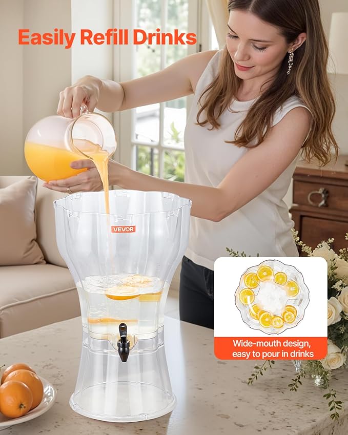 VEVOR Beverage Dispenser, 3.4 Gallon Drink Dispenser
